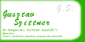 gusztav szittner business card